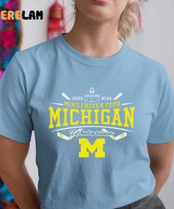 Mens Frozen Four Michigan Wolverines M Shirt 1 Tee Carolina Blue 1