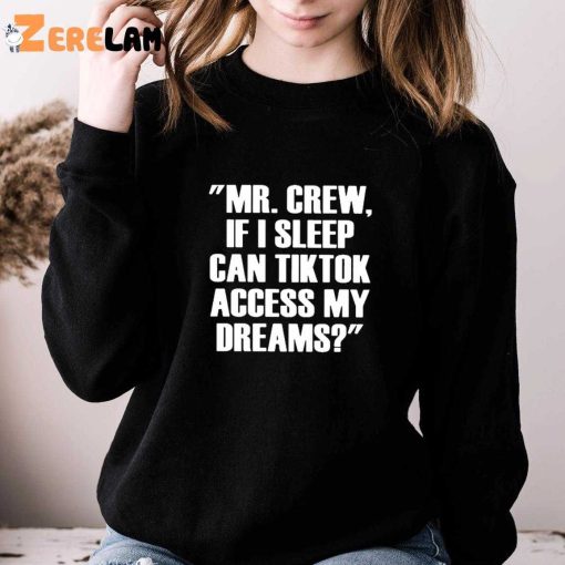 Mr.chew If I Sleep Can Tiktok Access My Dreams Shirt