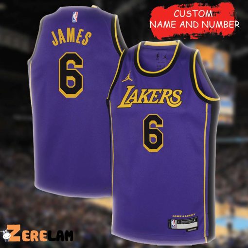 Angeles Lakers Lebron James Customize of Name White Youth Jersey, Personalized Men’s Gifts For Fan