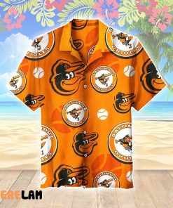 Baltimore Orioles Orange Hawaiian Summer Shirt
