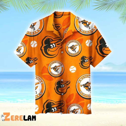 Baltimore Orioles Orange Hawaiian Summer Shirt