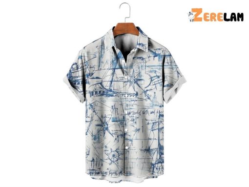 Blue Map Summer Hawaiian Shirt