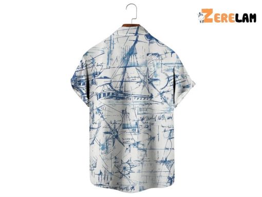 Blue Map Summer Hawaiian Shirt