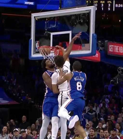 Cam Johnson Put Joel Embiid On A Poster Canvas