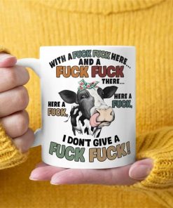 Cow I Dont Give A Fuck Fuck Funny Mug 2