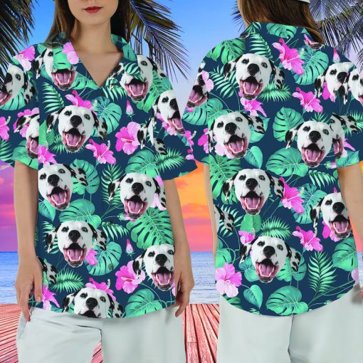 Dog Face With Hawaiian Shirt