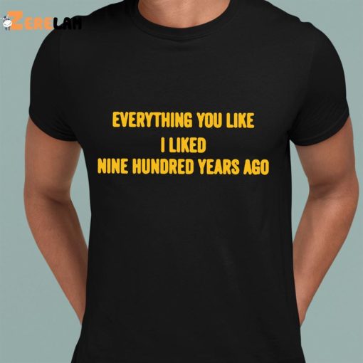 Everything You Like I Like Nine Hundred Years Ago Shirt