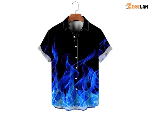 Flame Lapel Short Shirt Hawaiian