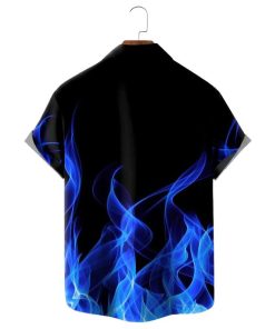 Flame Lapel Short Shirt Hawaiian 2