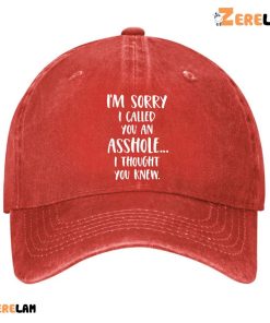 Im Sorry I Called You an Asshole I Thought You Knew Hat 4