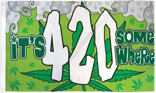 It’s 420 Somewhere Krassenstein Cannabis Garden Flag House Flag