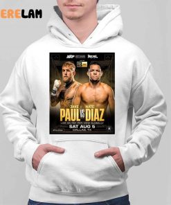 Jake Paul vs Nate Diaz boxing Fight date shirt 3