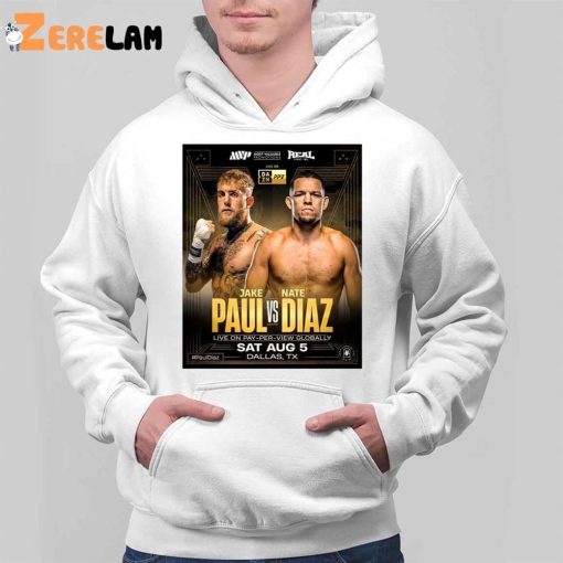 Jake Paul vs Nate Diaz boxing Fight date shirt