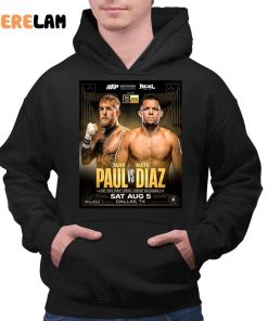 Jake Paul vs Nate Diaz boxing Fight date shirt 4
