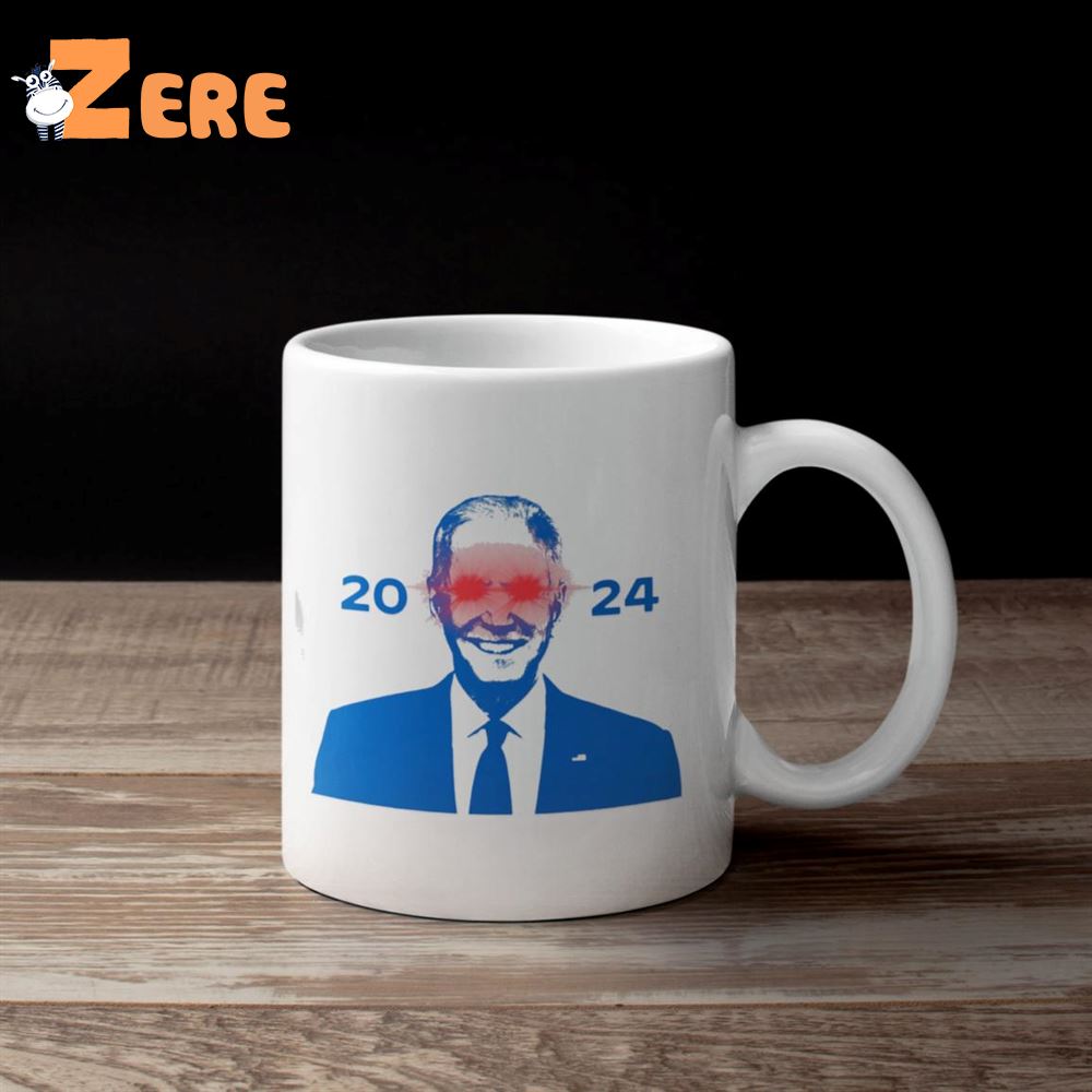 Joe Biden sell Dark Laser Eyes Brandon 2024 Mug Zerelam