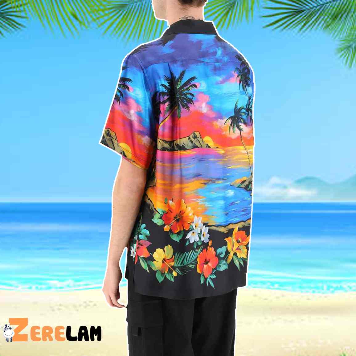 Luke Bryan American Idol Aloha Sunset Hawaiian Shirt - Zerelam