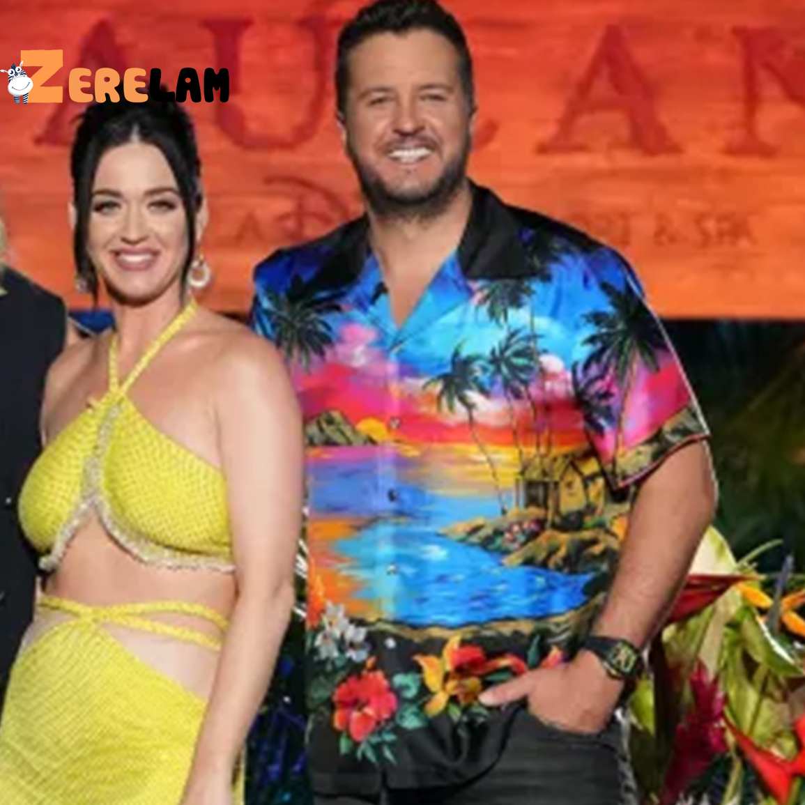 Eletees Luke Bryan Aloha Orange Sunset Hawaiian Shirt American Idol