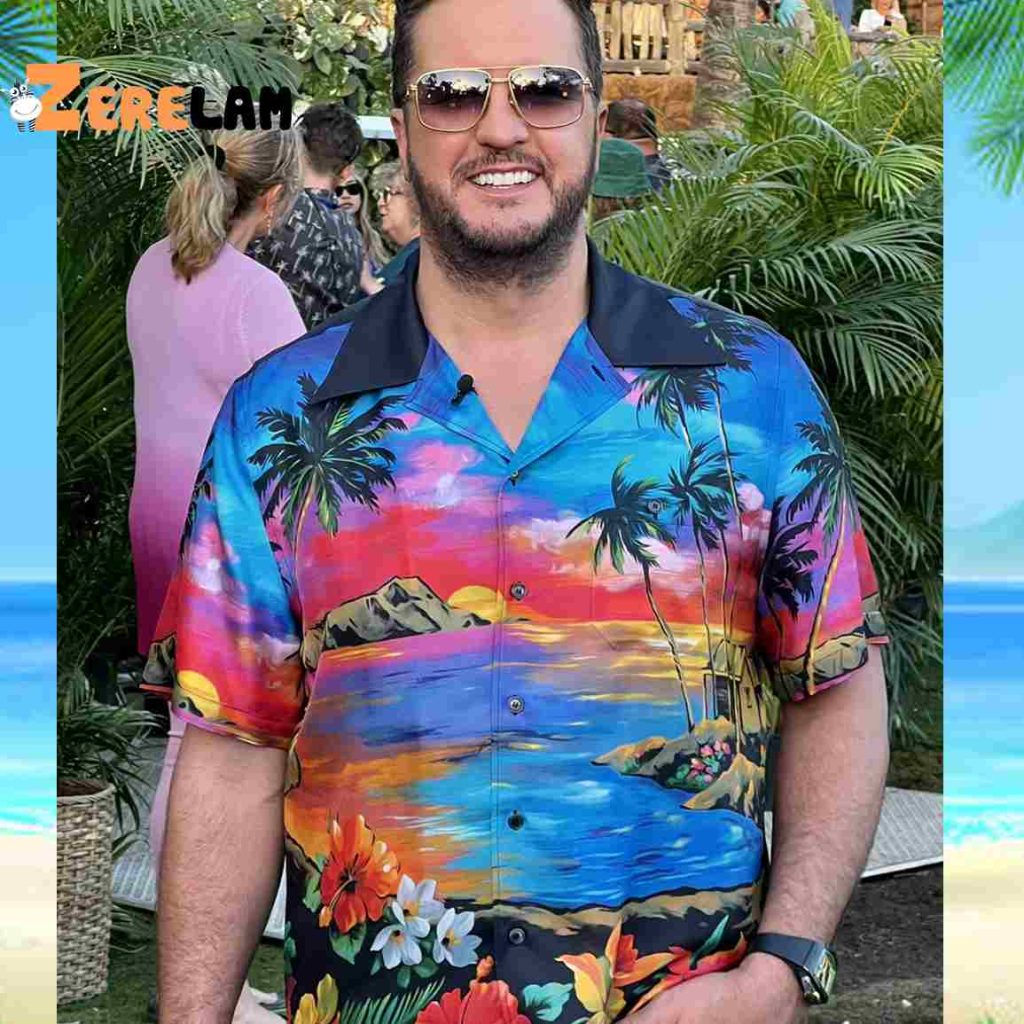 Luke Bryan American Idol Sunset 2023 Hawaiian Shirt 2