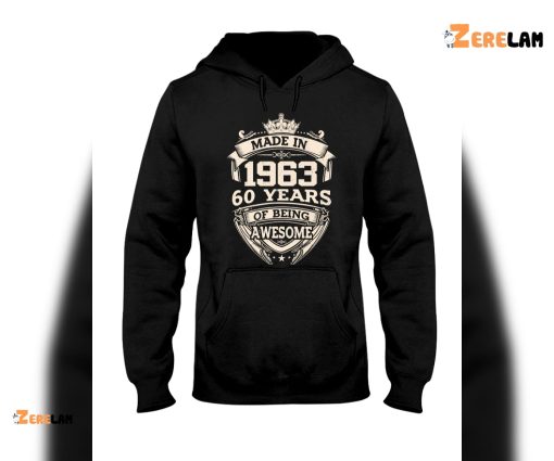 Made in 1963 60 years of being awesome Vintage shirt