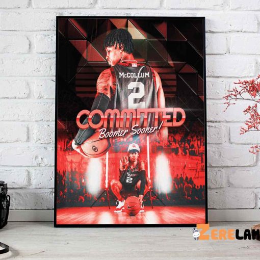 Mccollum Committed Boomer Sooner Poster Canvas