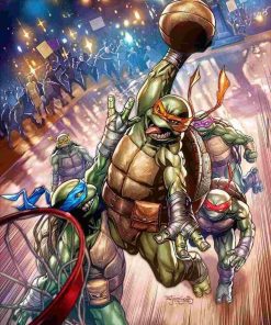 Ninja Turtles Air Mikey Nba Poster Canvas 2