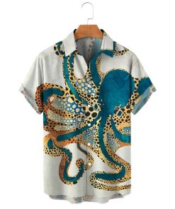 Ocean Octopus Art Hawaiian Shirt