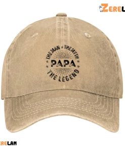 PAPA The Man The Myth The Legend Funny Fathers Day Hat 2