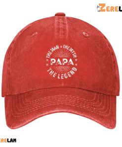 PAPA The Man The Myth The Legend Funny Fathers Day Hat 4