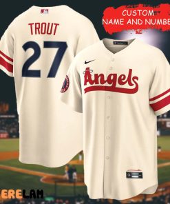 Personalized Custom Name Los Angeles Angels Mike Trout Baseball Jersey