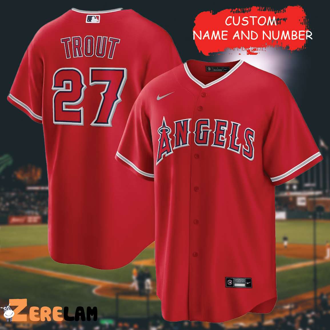 trout 27 jersey