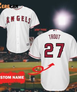 Personalized Custom Name Mike Trout Los Angeles Angels Baseball Jersey
