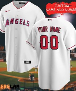 Personalized Custom Name Los Angeles Angels Mike Trout Red