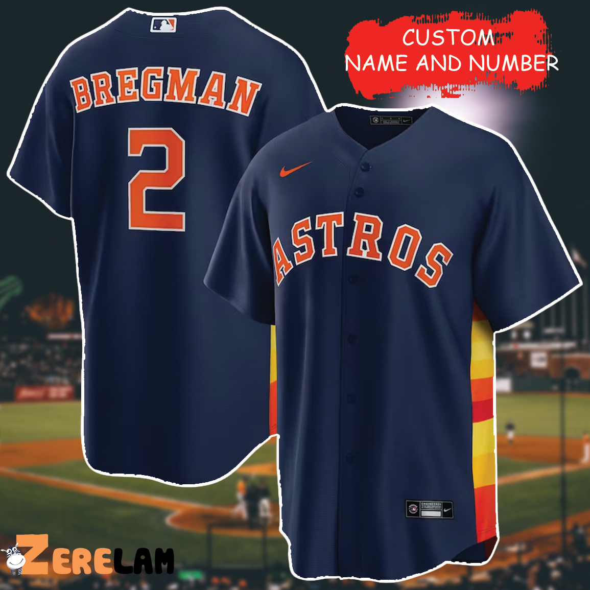 Personalized Men's Houston Astros Alex Bregman Custom Name Navy Baseball  Jersey - Zerelam