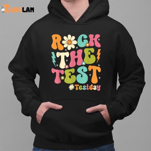 Rock The Test Motivational Retro Teachers Testing Day Shirt