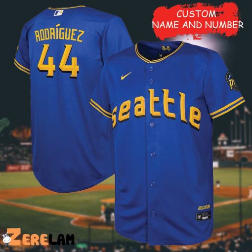 Rodriguez Seattle Mariners City Connect Customeize of Name Youth Baseball Jersey, Best Gifts For Fan