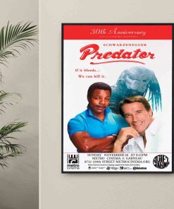 Schwarzenegger Predator 30th Anniversary Vintage Poster Canvas