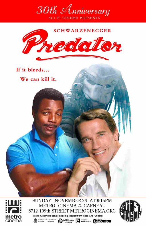 Schwarzenegger Predator 30th Anniversary Vintage Poster Canvas
