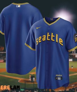 Seattle Mariners City Connect Mens BaseBall Jersey, Best Gifts For Fan