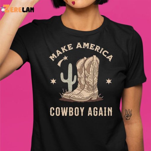 Shoes Cactus Make America Cowboy Again Shirt