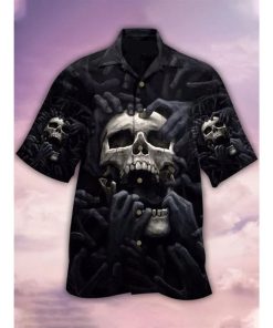 Skull Love Darkness Hawaiian Shirt