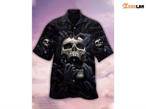 Skull Love Darkness Hawaiian Shirt