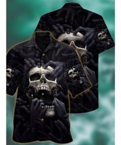 Skull Love Darkness Hawaiian Shirt 2