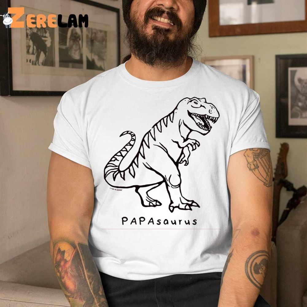 T Rex Dinosaur Papasaurus Fathers Day Shirt 1 1