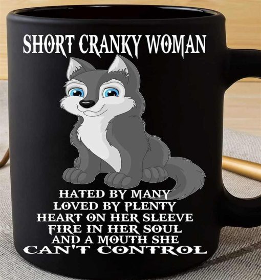 Wolf Short Sranky Woman Mug