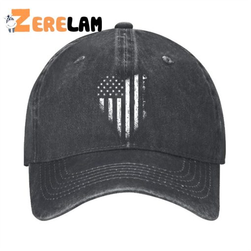 American Flag Heart Funny Hat