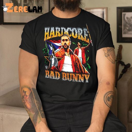 Bad Bunny Hardcore Grammy WWE Shirt