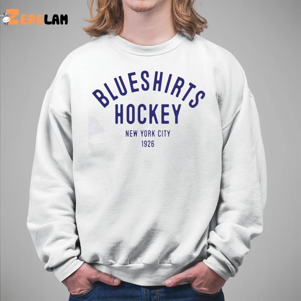 New York White Hockey Graphic Sweatshirt