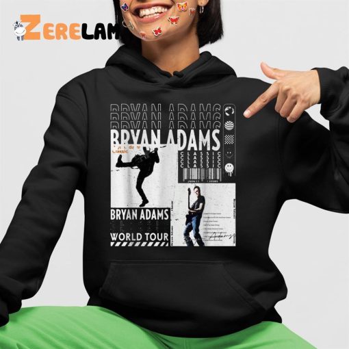 Bryan Adams Classic World Tour Vintage Shirt, Good Gifts For Fan