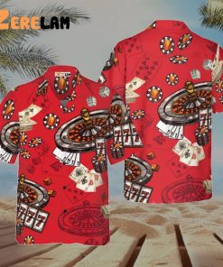 Casino Pattern Hawaiian Shirt, Shirt Poke For Men
