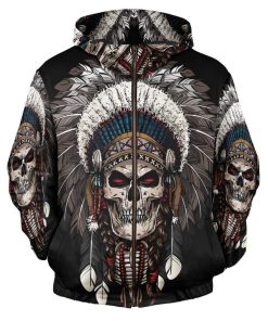 Chiefs Crazy Skull 3D Hoodie, Good Gifts For Fan Skull